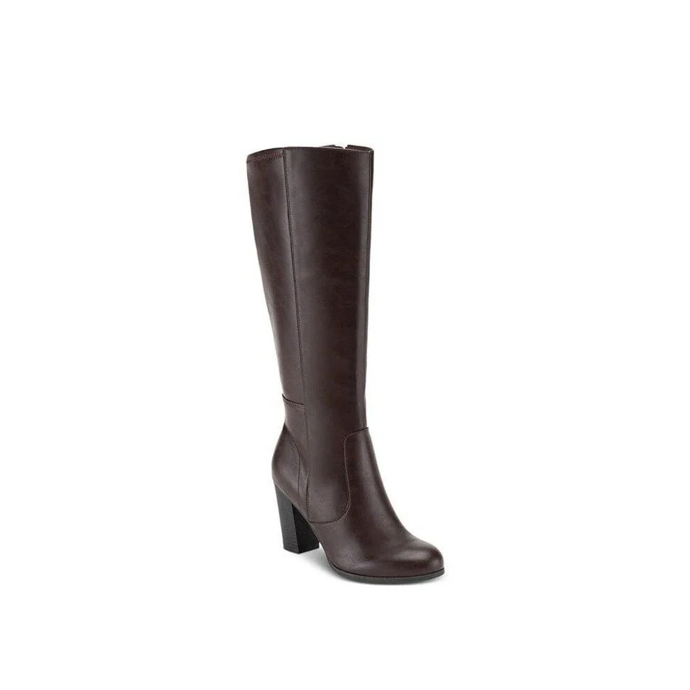 Style Co Womens 10 M Chocolate Brown Addyy Knee High Block Heel Boots NIB QI0